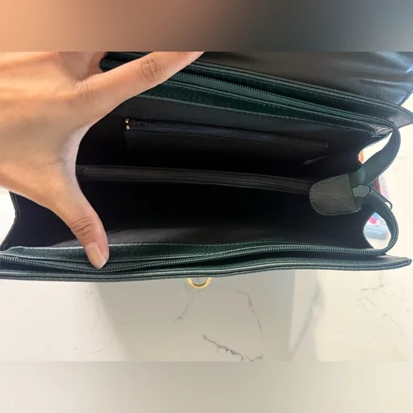 Two-Tone Leather Briefcase - Picture 2 of 3